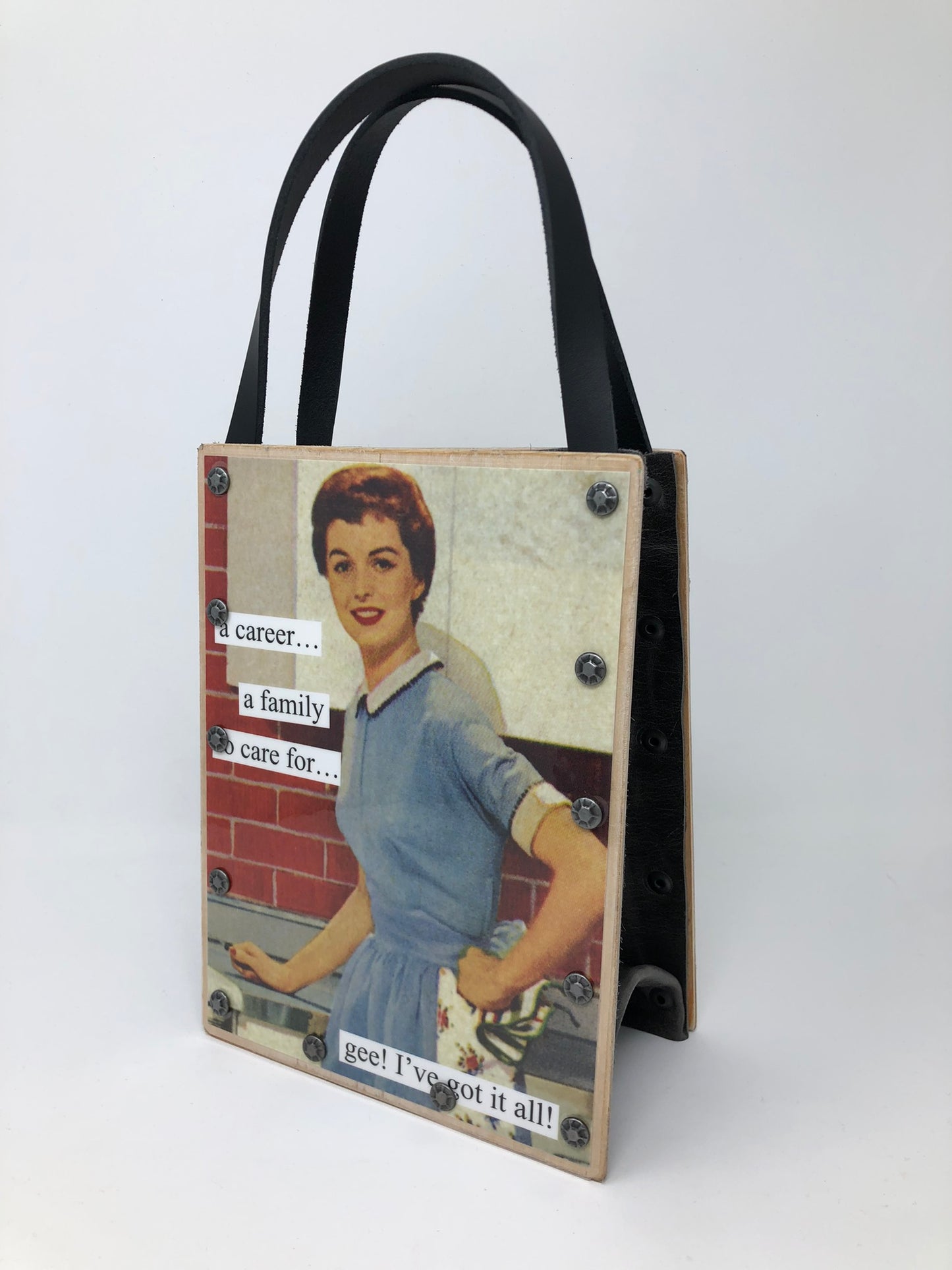 Vintage Modern Woman Handbag-Walk Faster