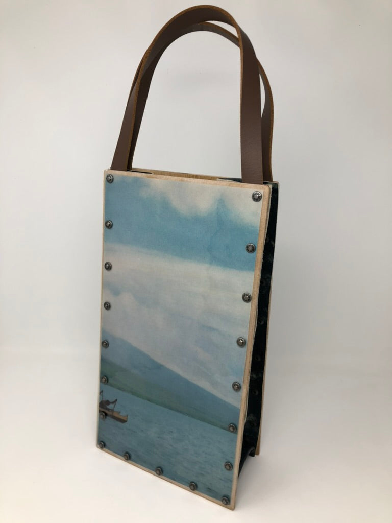 KB Vintage Wine Tote - Beach Vibes Hawaiian Outrigger 1960