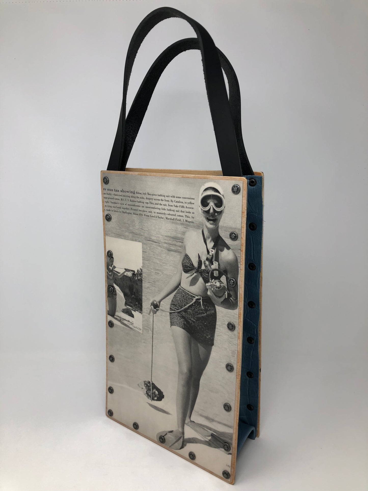 KB Vintage Wine Tote - Beach Vibes Sun Tan Vogue 1959
