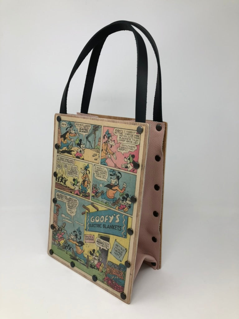 Vintage Comic Book Handbag - Disney themed Mickey Mouse & Goofy
