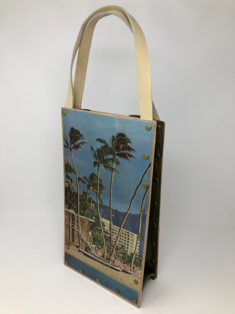 KB Vintage Wine Tote - Beach Vibes Waikiki 1960