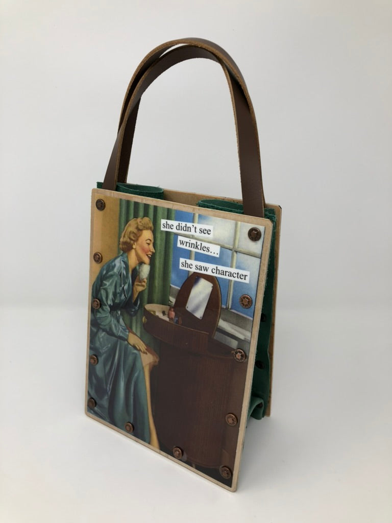 Vintage Modern Woman Handbag-High Maintenance/Wrinkles