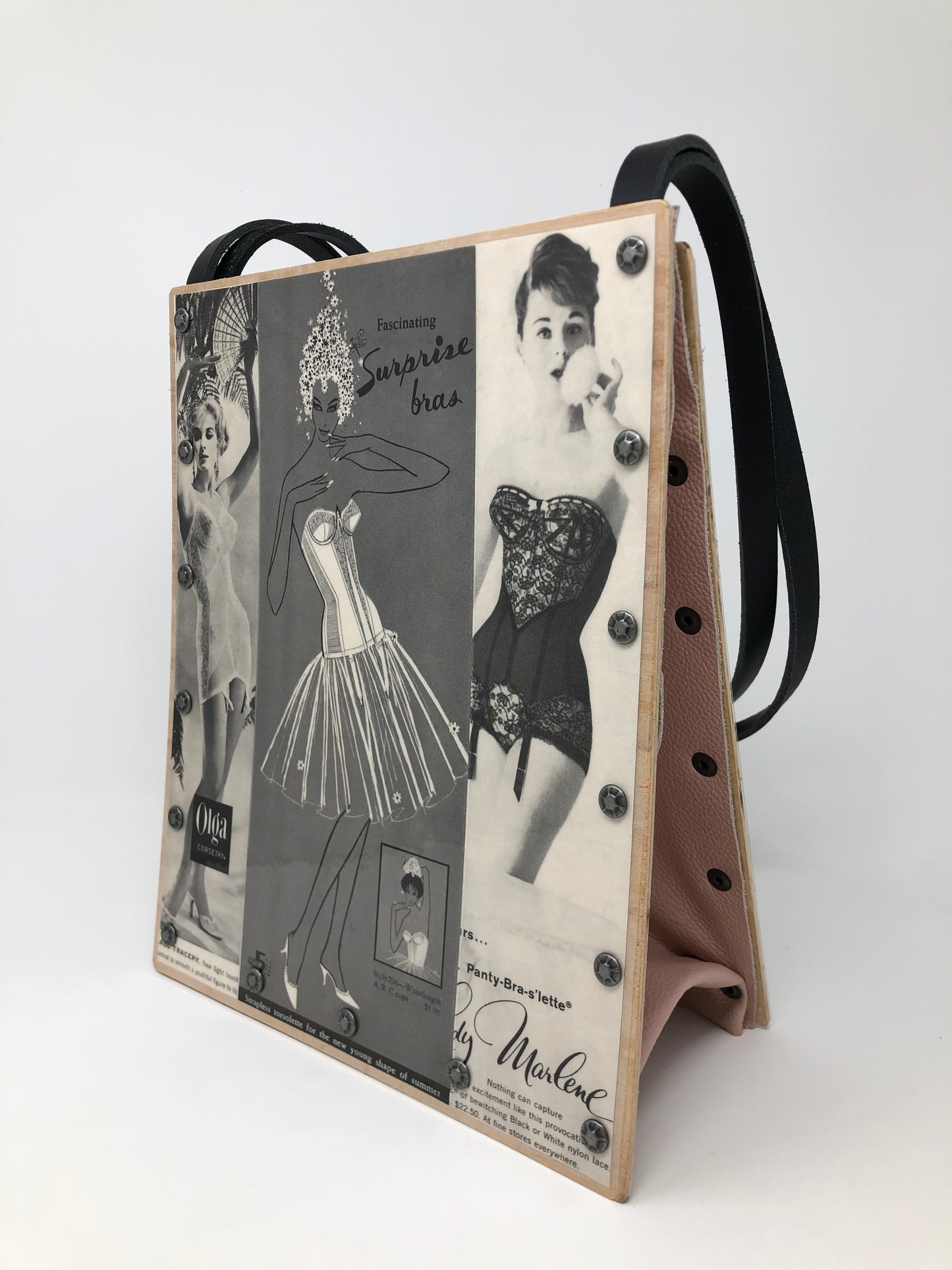 Vintage Graphics Purse - Vintage Lingerie Collage Vogue 1959