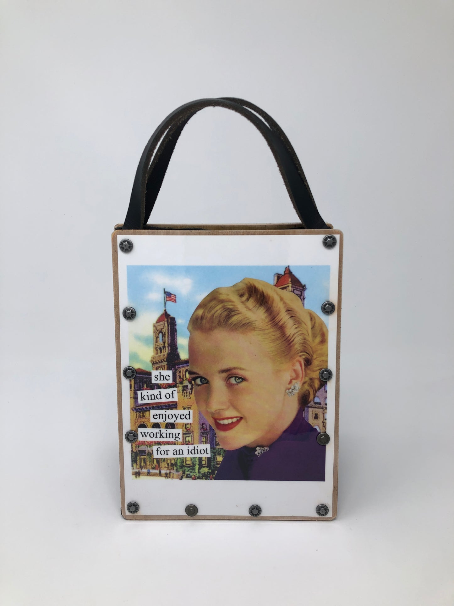 Vintage Modern Woman Handbag - Coffee Break