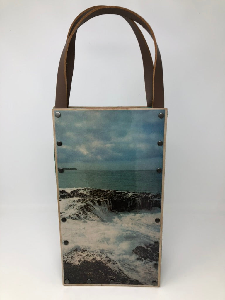 KB Vintage Wine Tote - Beach Vibes Net Fishing in Hawaii 1960