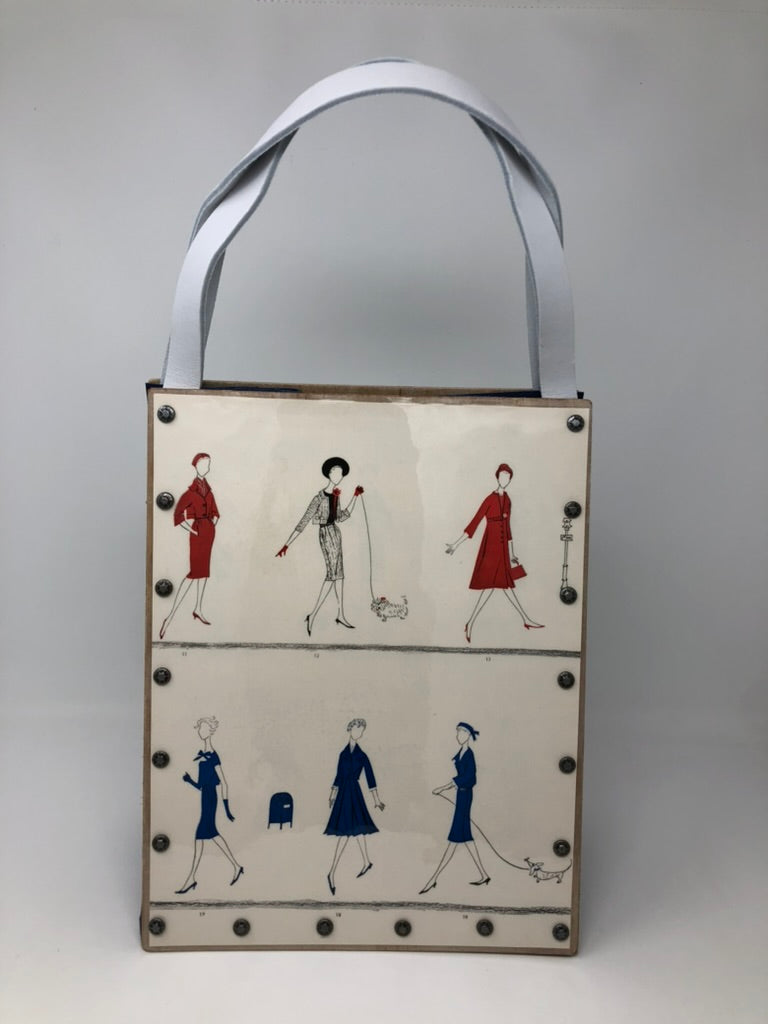 Vintage Graphics Tote Bag - Vogue February 1959 Posh Pups