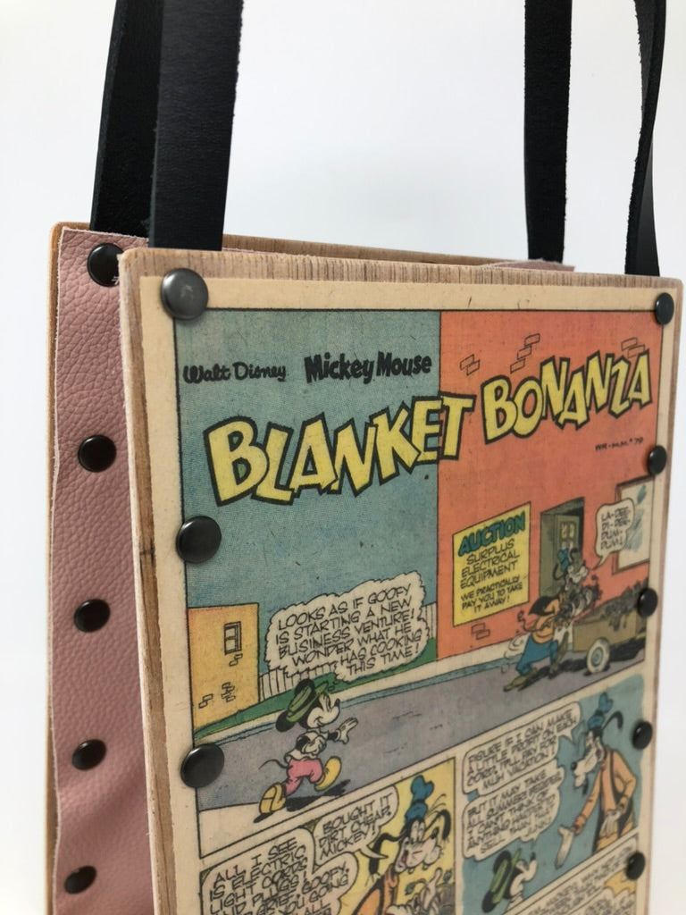 Vintage Comic Book Handbag - Disney themed Mickey Mouse & Goofy