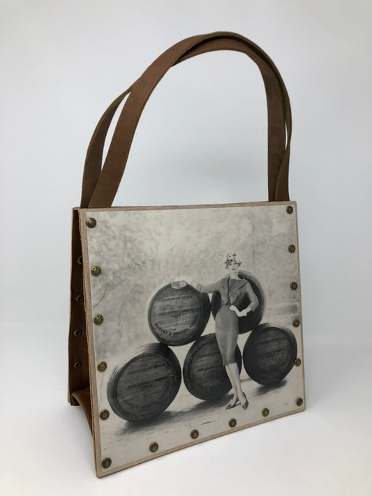 Vintage Graphics Tote Bag - Vogue February 1959 Wine Barrels