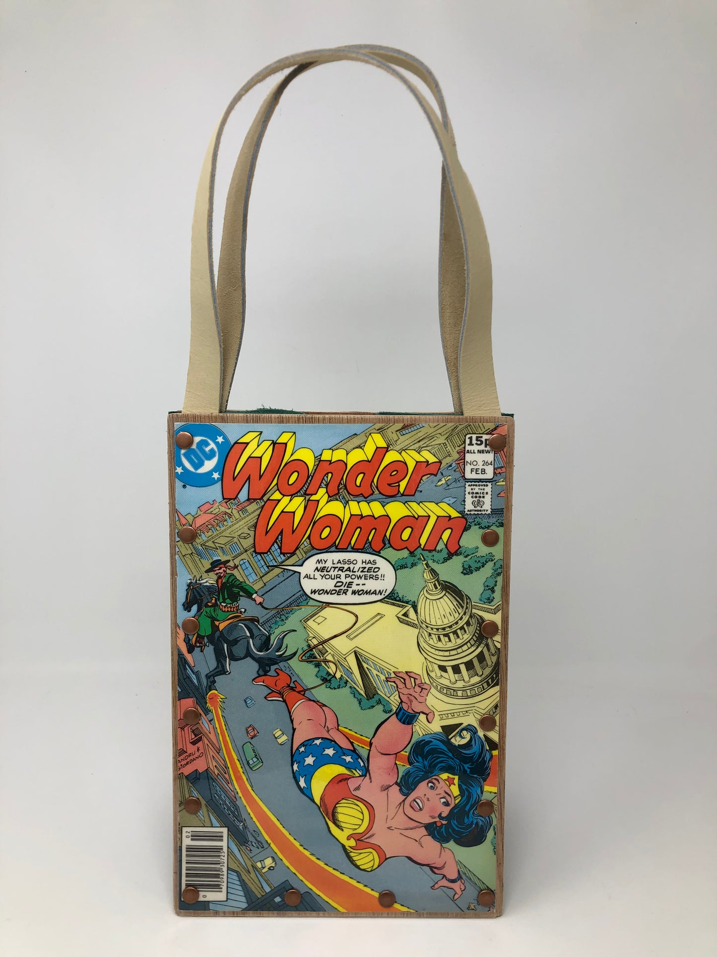 Vintage Wonder Woman Comic Book Purse - February 1980 Bomb in the Bird