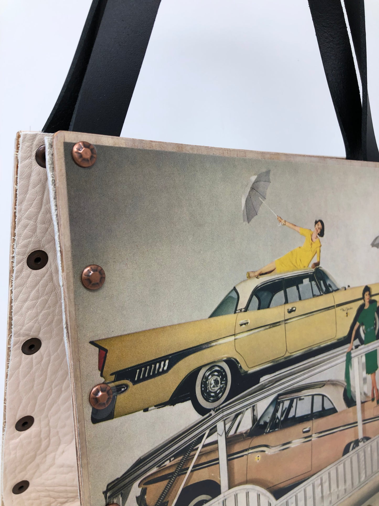 Vintage Graphics Handbag - Vogue February 1959 Chrysler Cars