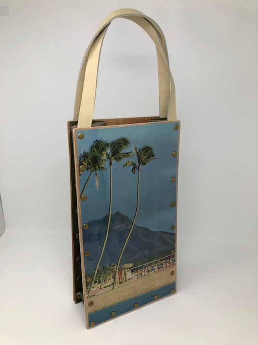 KB Vintage Wine Tote - Beach Vibes Waikiki 1960