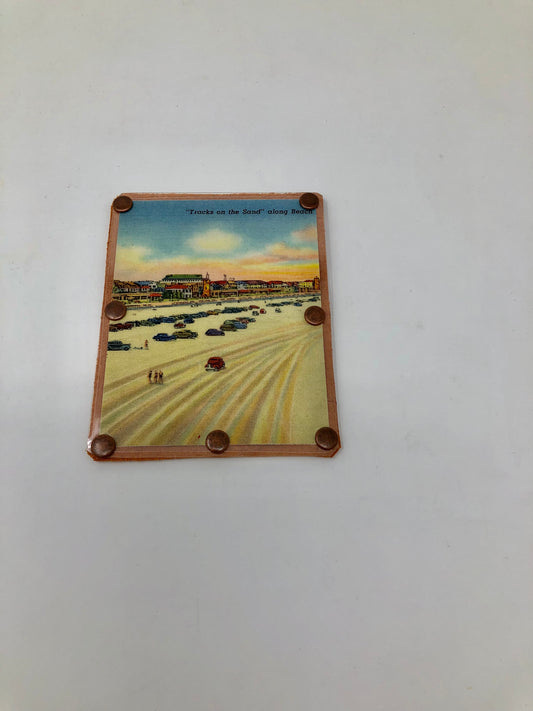 Vintage Graphics Card Wallet - Trucks on the Sand