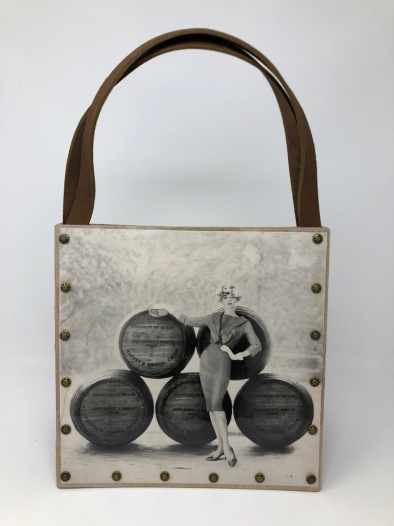 Vintage Graphics Tote Bag - Vogue February 1959 Wine Barrels