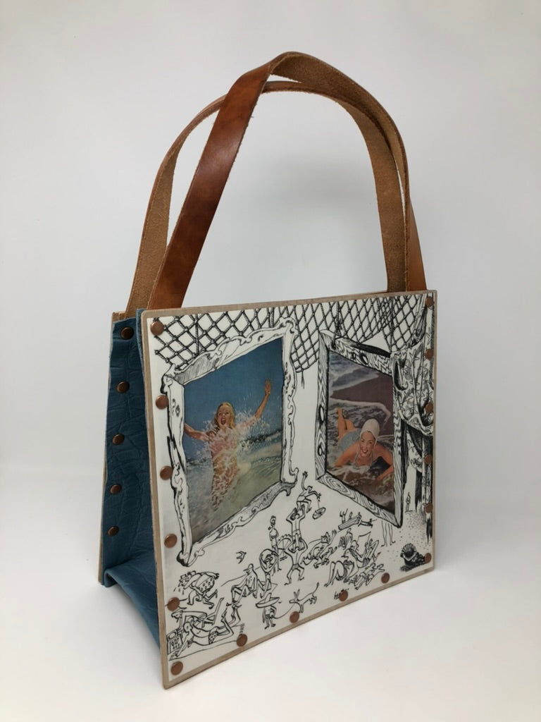 Vintage Graphics Tote Bag - Beach Vibes Holiday 1948 Beach Days