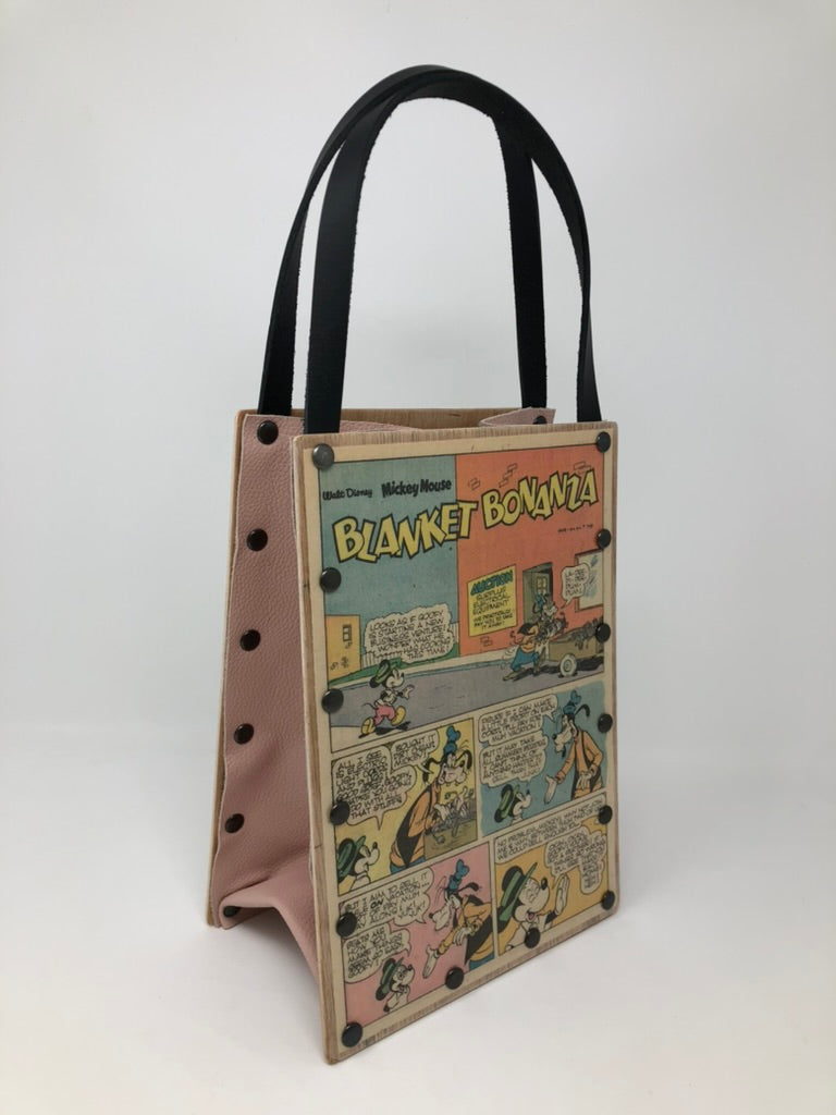 Vintage Comic Book Handbag - Disney themed Mickey Mouse & Goofy
