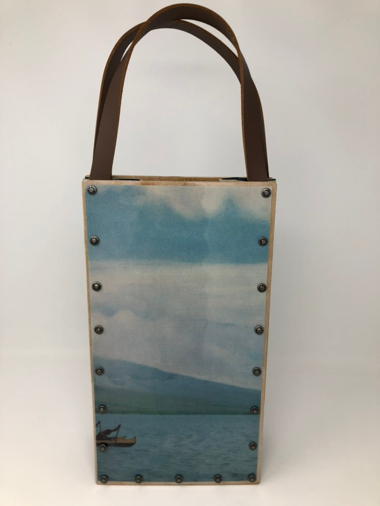 KB Vintage Wine Tote - Beach Vibes Hawaiian Outrigger 1960