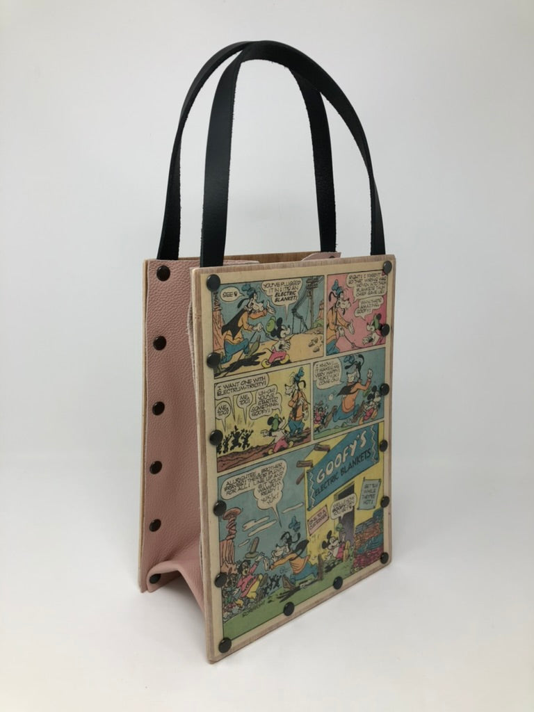 Vintage Comic Book Handbag - Disney themed Mickey Mouse & Goofy
