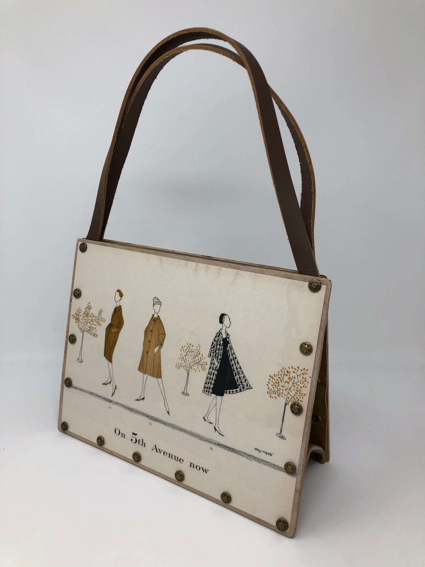 Vintage Graphics Handbag - Vogue February 1959 5th Avenue