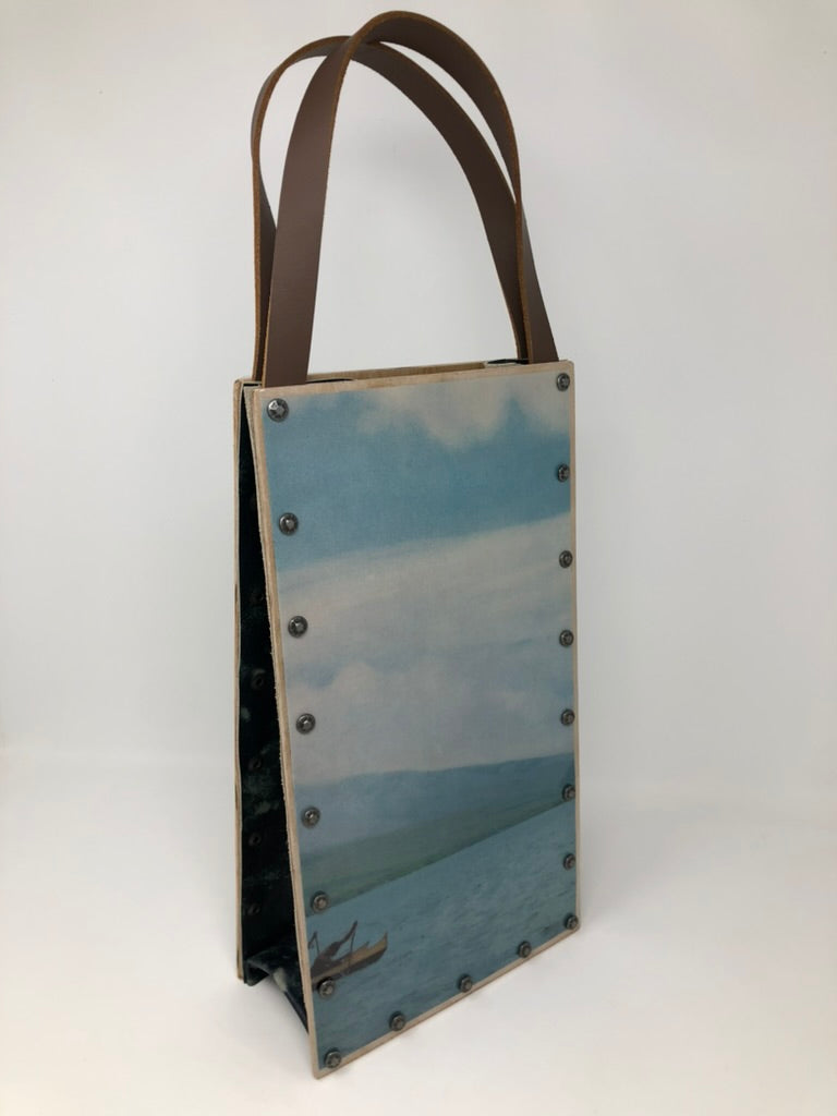 KB Vintage Wine Tote - Beach Vibes Hawaiian Outrigger 1960