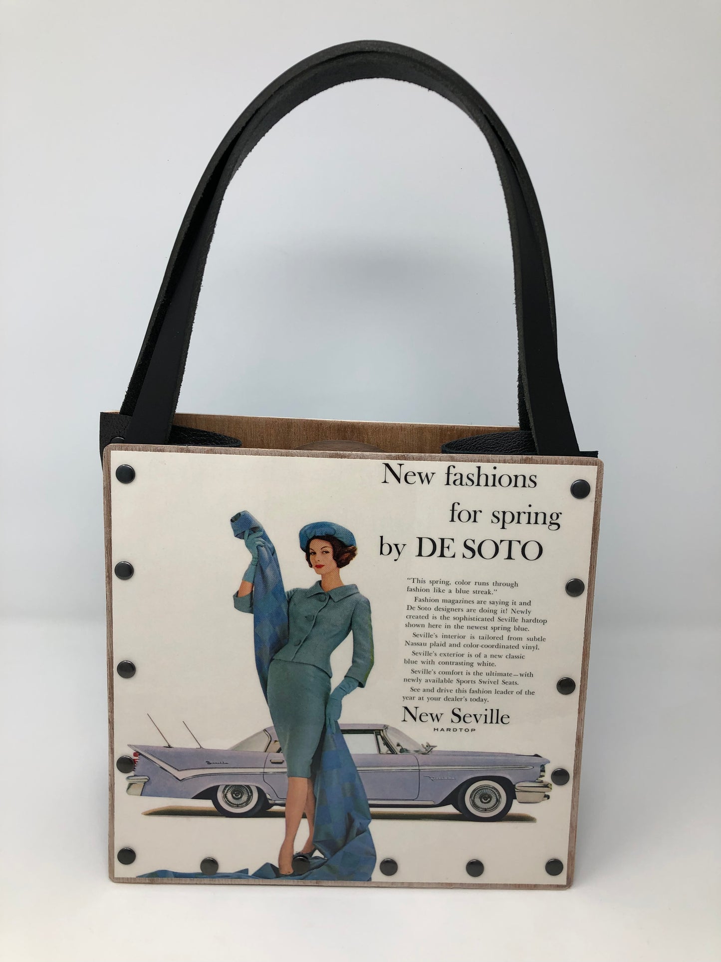 Vintage Graphics Handbag - De Soto Seville Ad from Vogue 1959