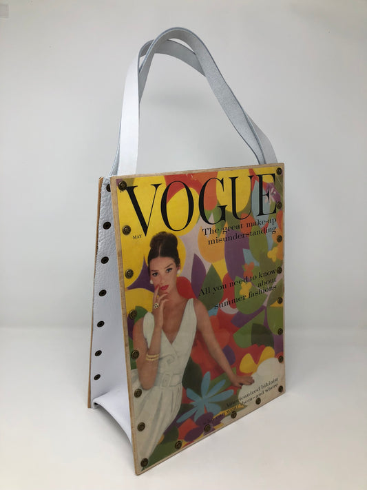 Vintage Graphics Tote Bag - Beach Vibes Vogue Summer Fashion Cover Vogue 1959