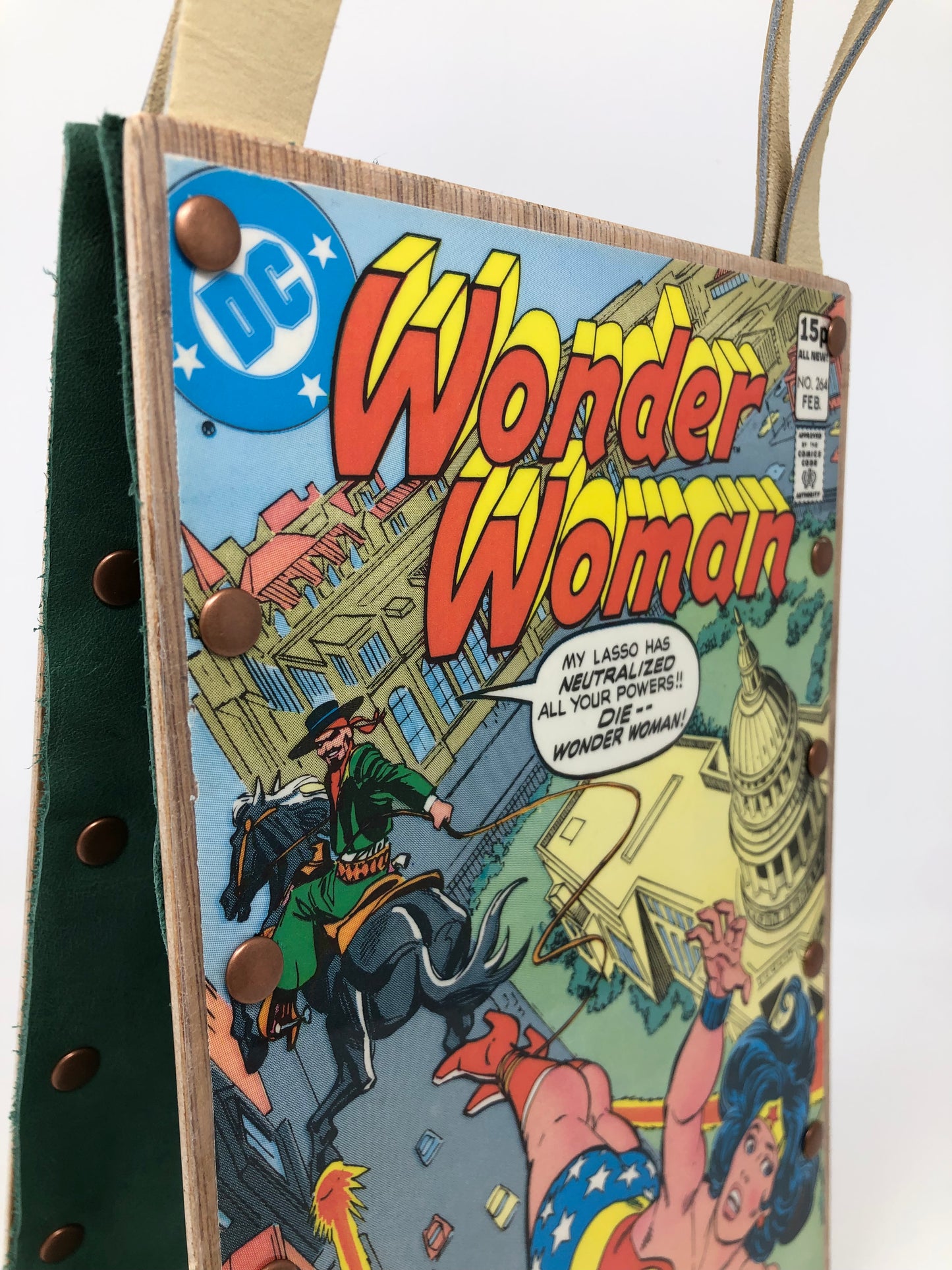 Vintage Wonder Woman Comic Book Purse - February 1980 Bomb in the Bird