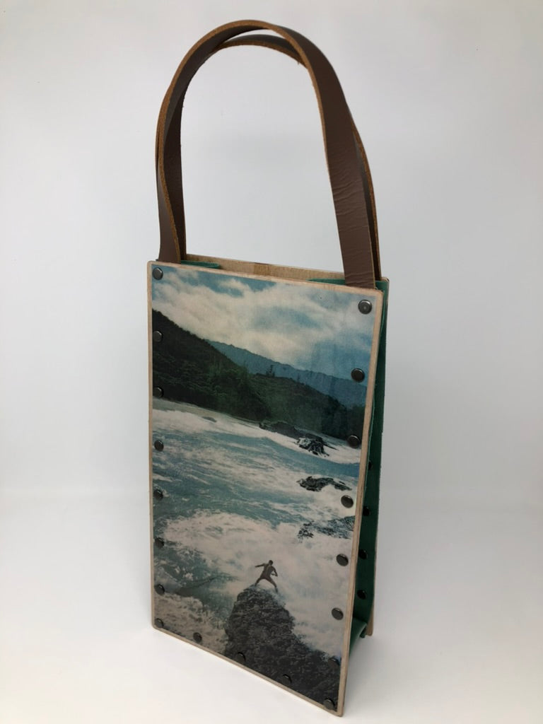 KB Vintage Wine Tote - Beach Vibes Net Fishing in Hawaii 1960