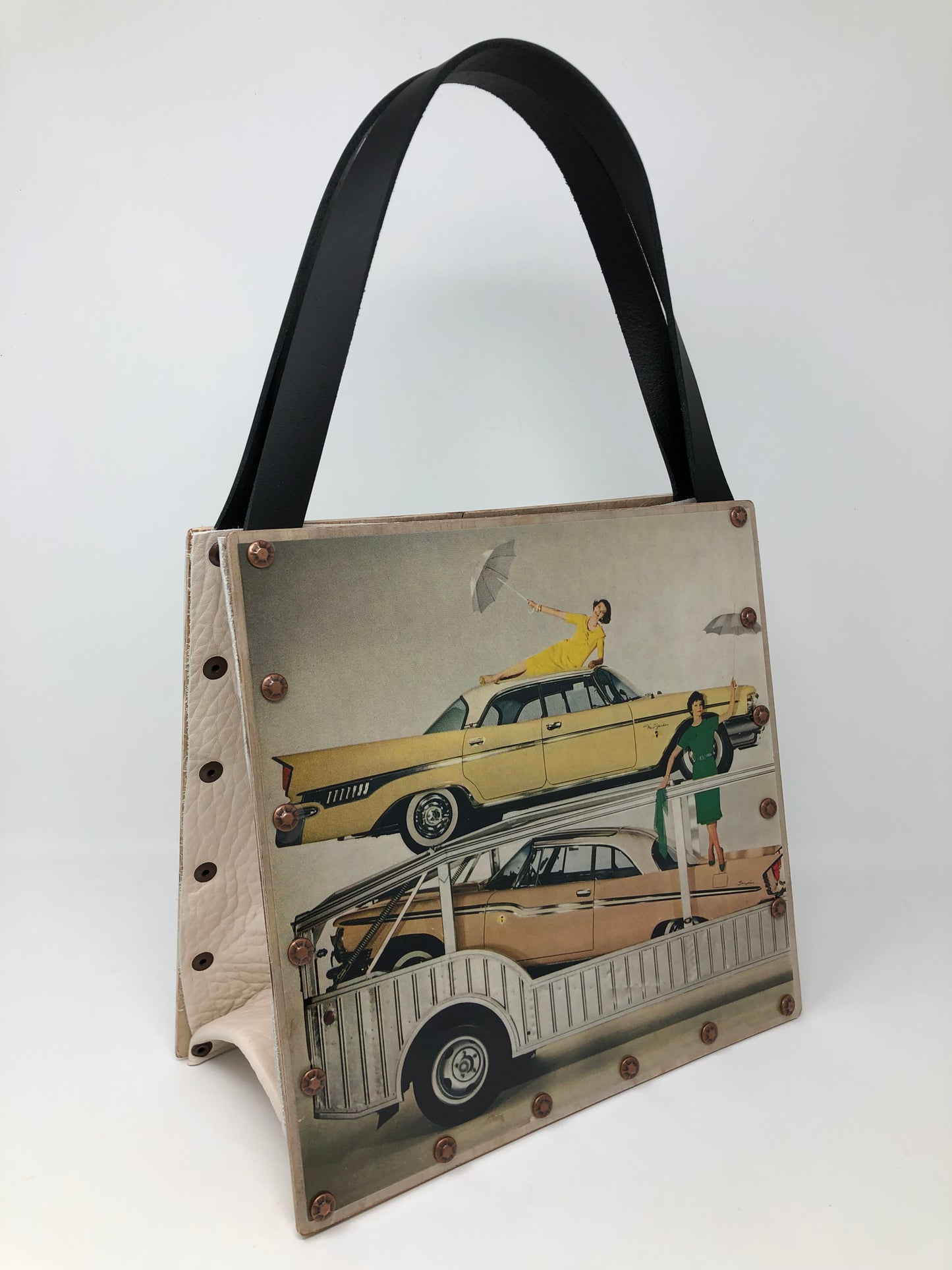 Vintage Graphics Handbag - Vogue February 1959 Chrysler Cars