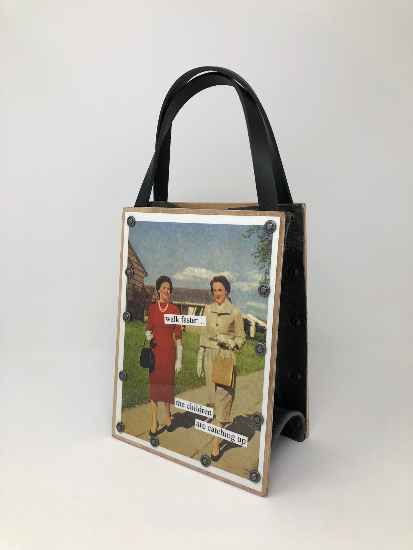Vintage Modern Woman Handbag-Walk Faster