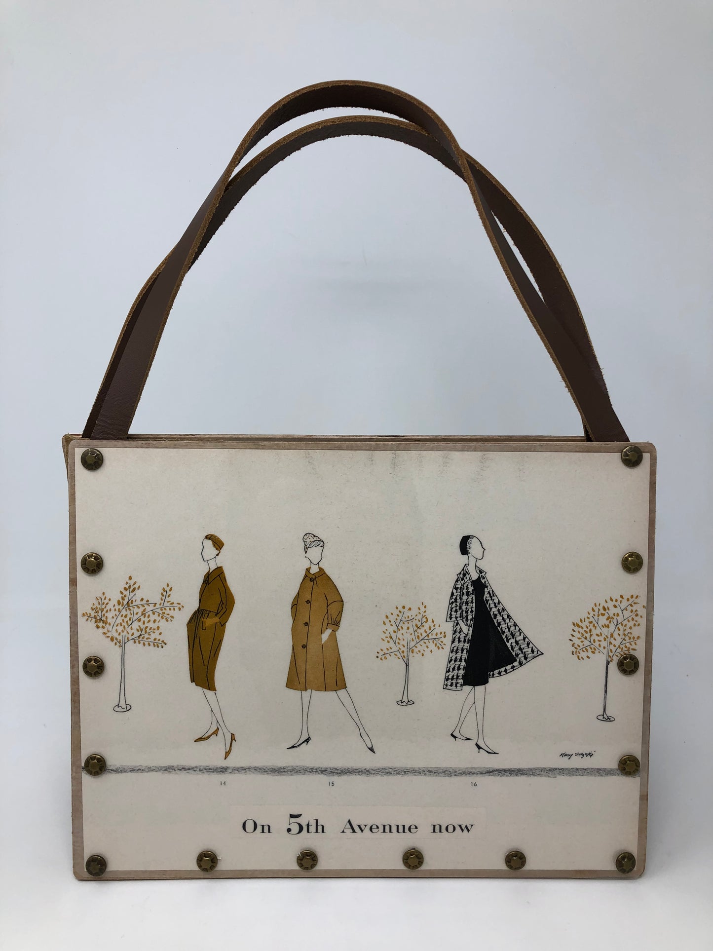 Vintage Graphics Handbag - Vogue February 1959 5th Avenue