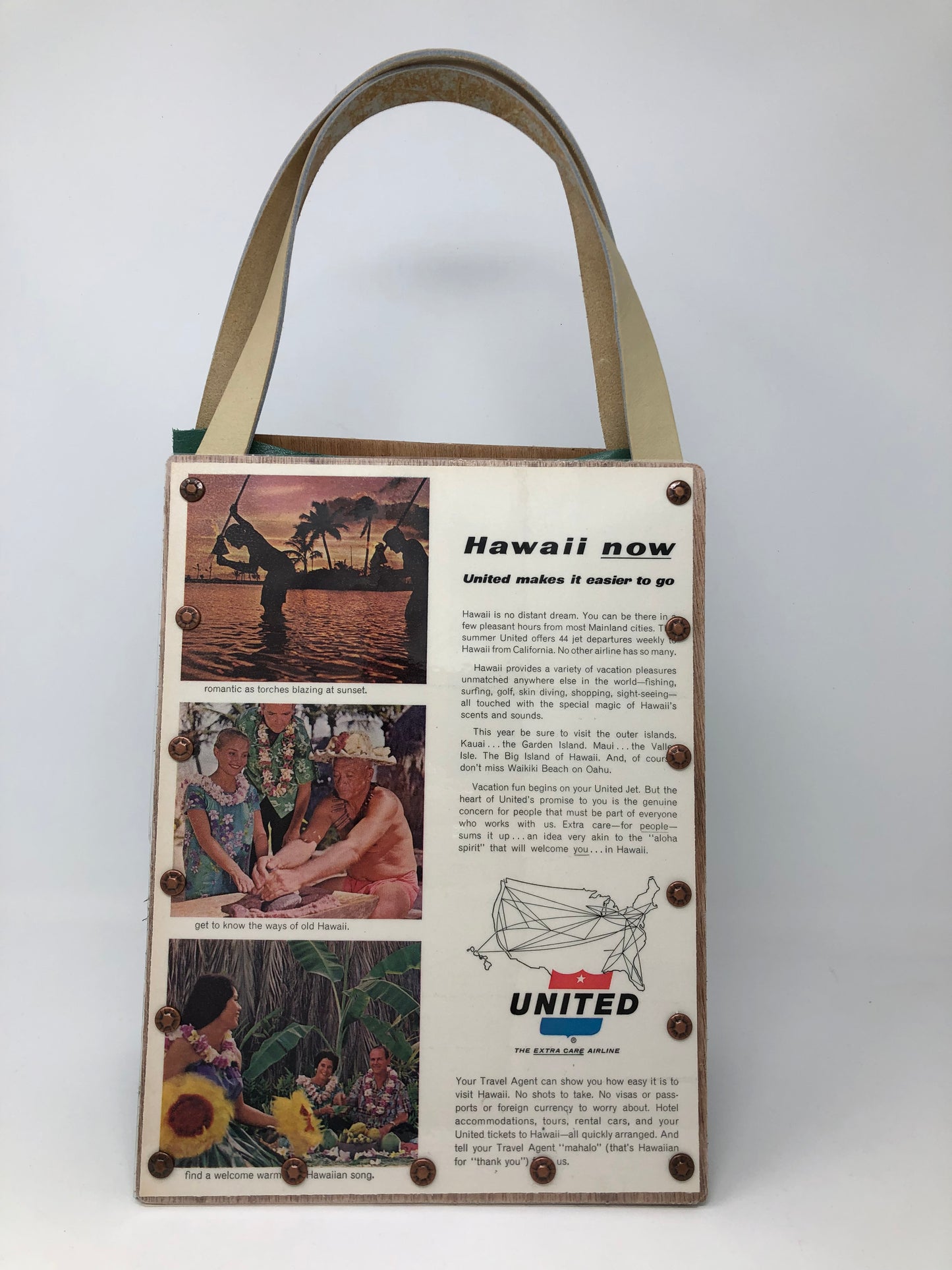 Vintage Graphics Magazine Ad Purse - United Airlines from Sunset June 1963
