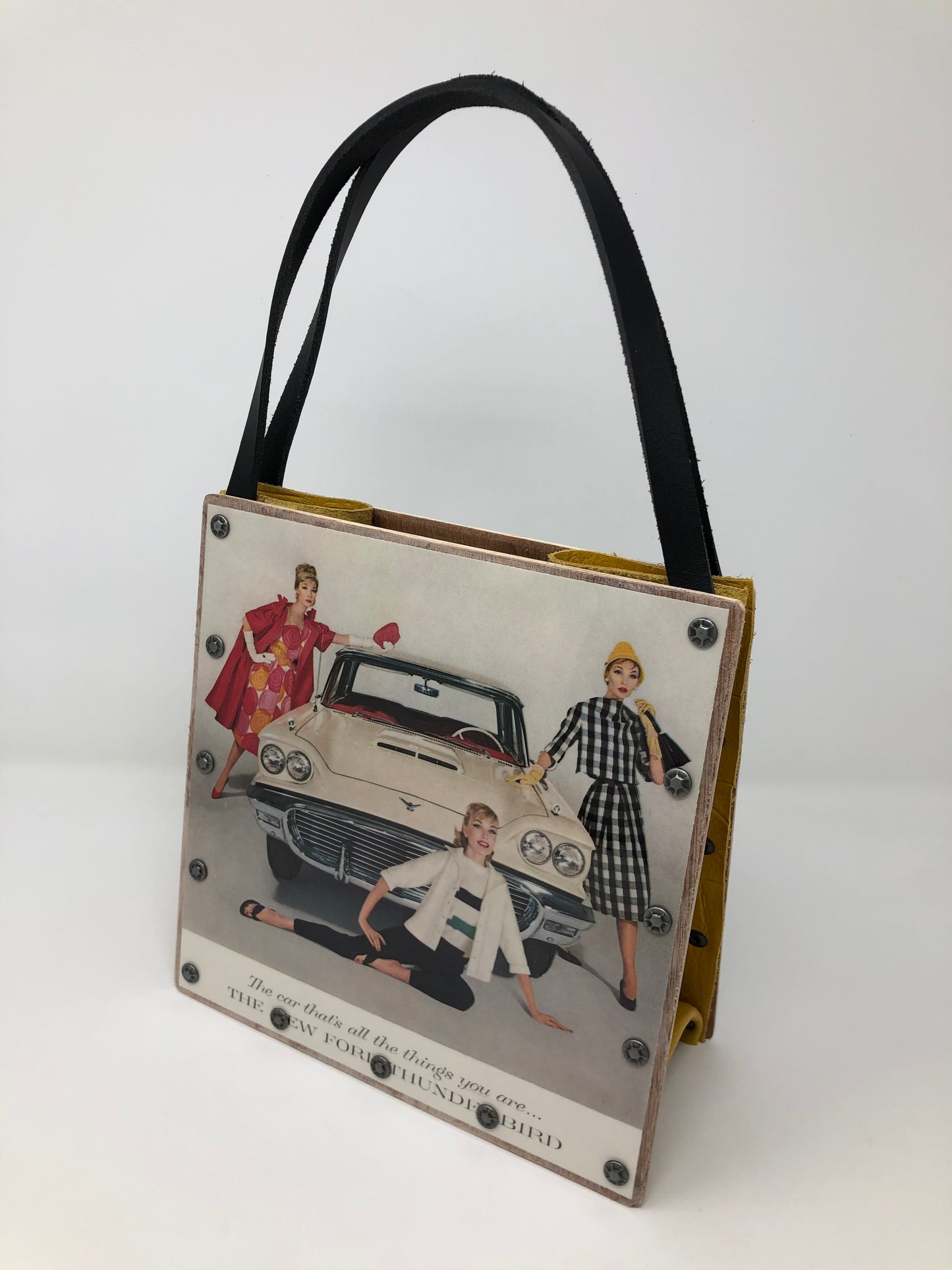 Vintage Graphics Handbag - Ford Thunderbird and Tiffany & Co. Ads from Vogue 1959