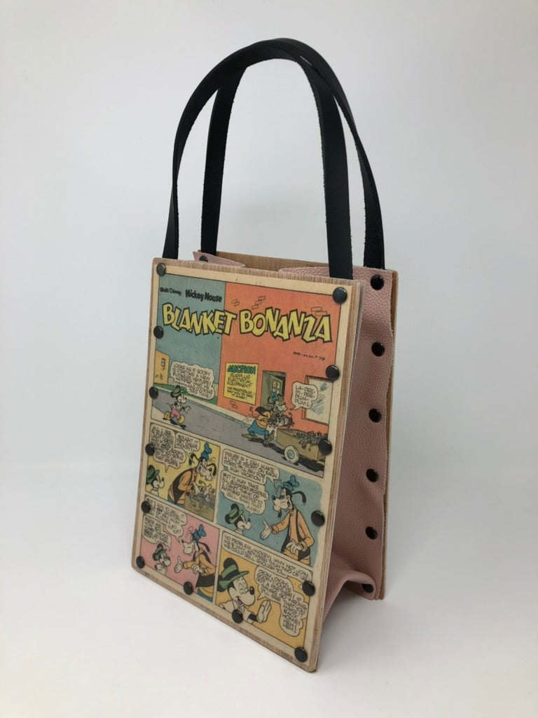 Vintage Comic Book Handbag - Disney themed Mickey Mouse & Goofy