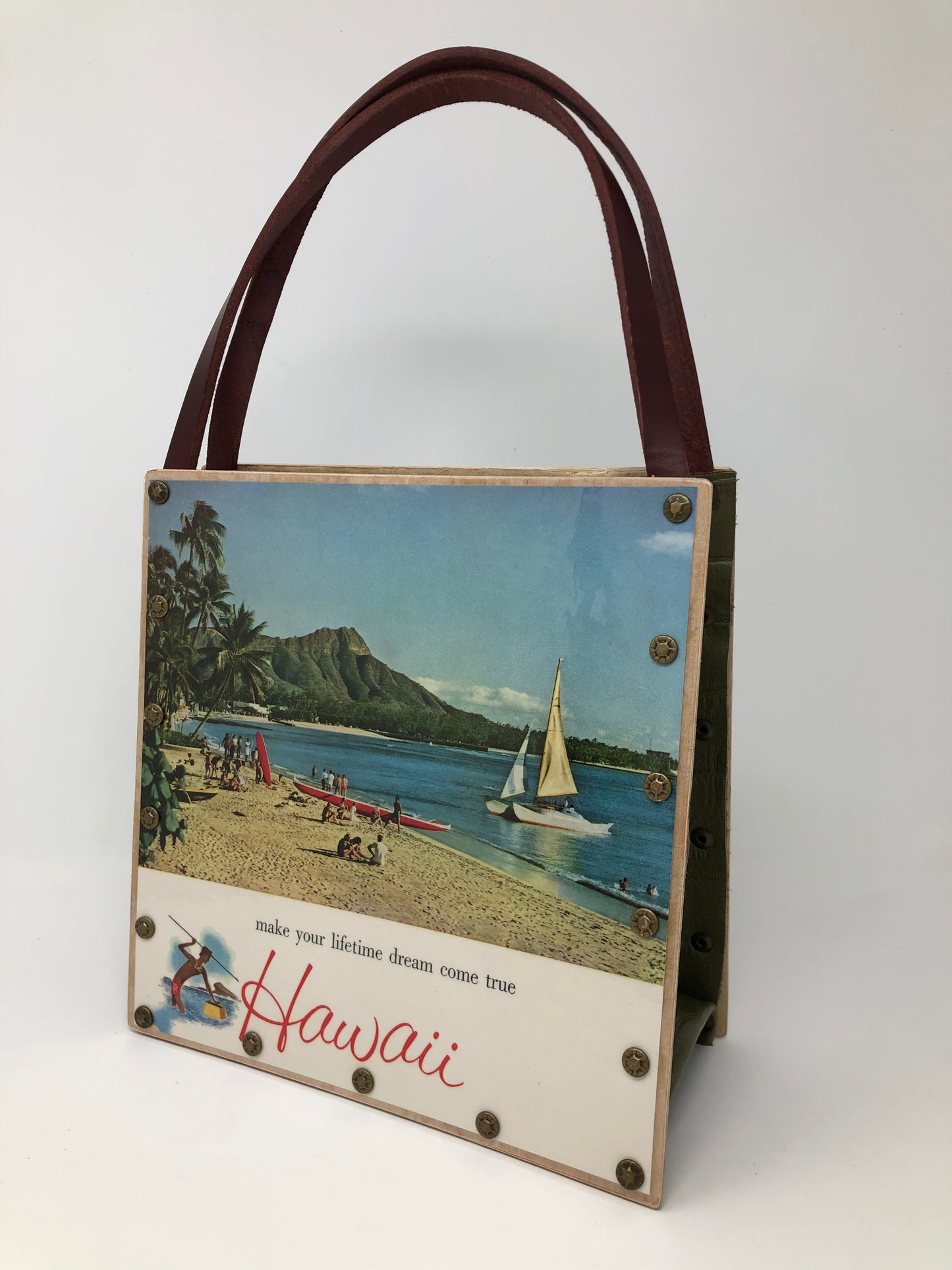 Vintage Graphics Handbag - Beach Vibes Hawaii and Jantzen Ad from Vogue 1959