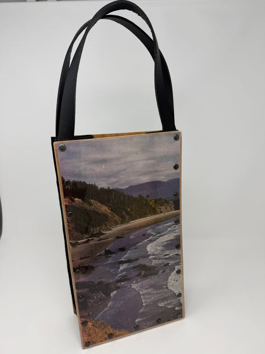 KB Vintage Wine Tote - Beach Vibes Oregon Coast 1960