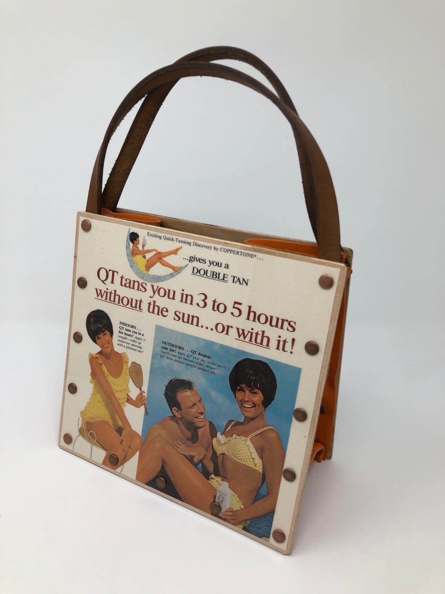 Vintage Graphics Handbag - Beach Vibes Bahamas Ad from Sunset 1967