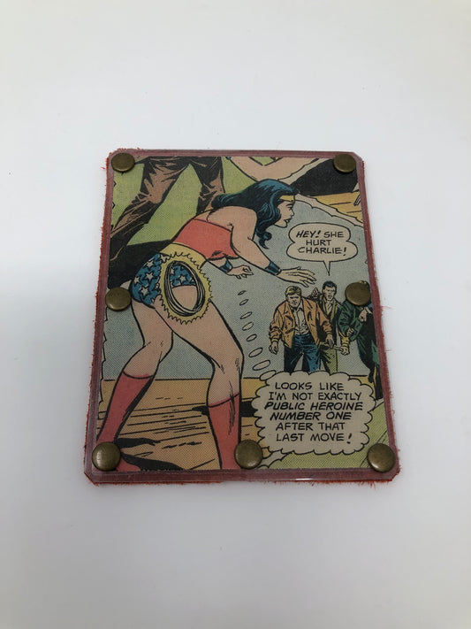 Vintage Comic Book Card Wallet -  Wonder Woman Public Heroine #1