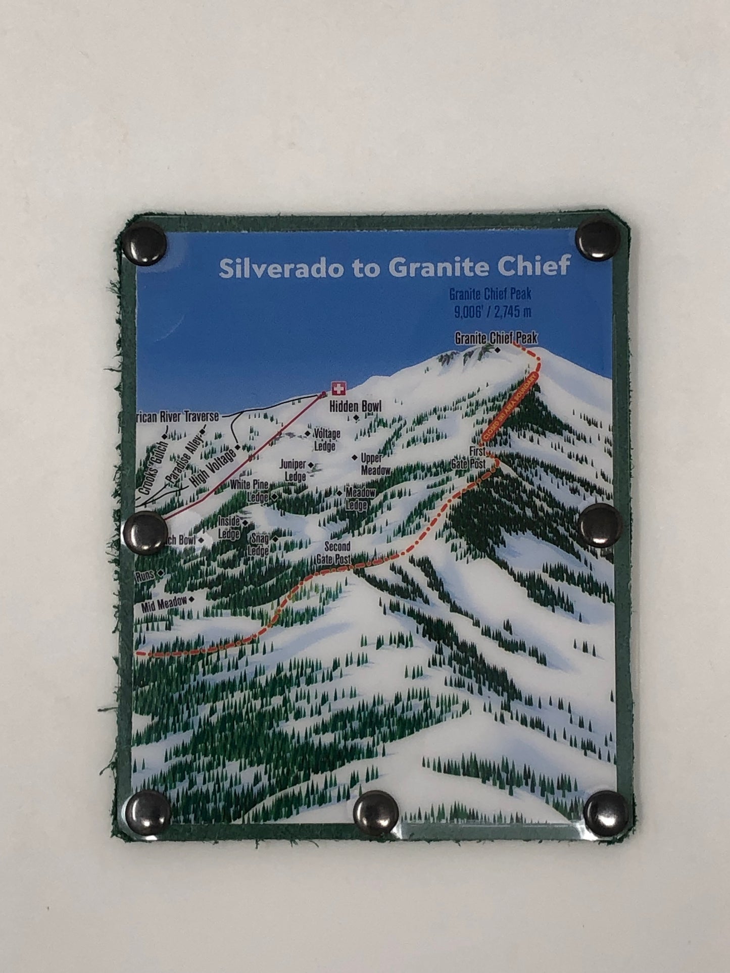 Let it Snow!!! Squaw Valley Silverado to Granite Chief Card Wallet