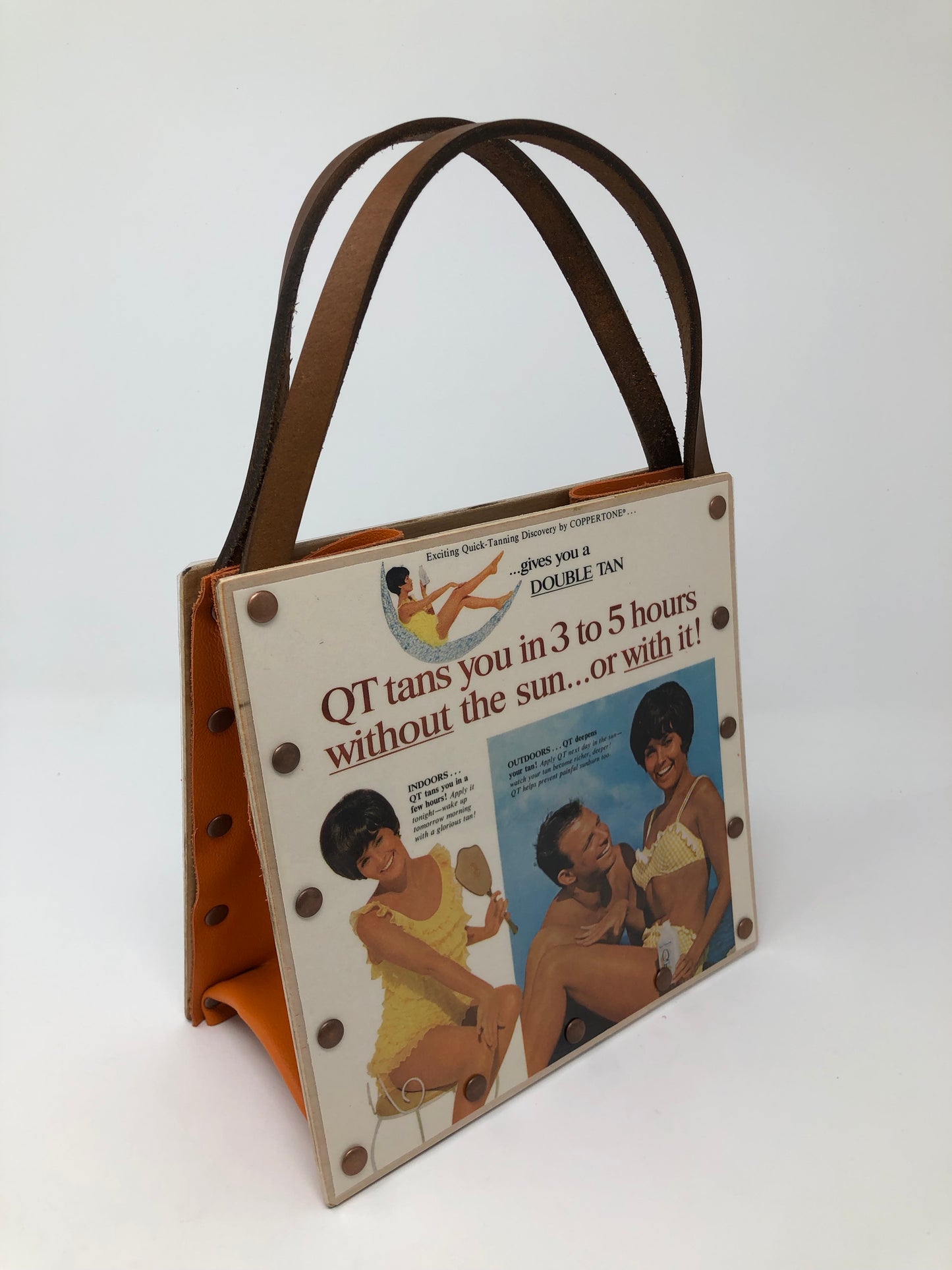 Vintage Graphics Handbag - Beach Vibes Bahamas Ad from Sunset 1967