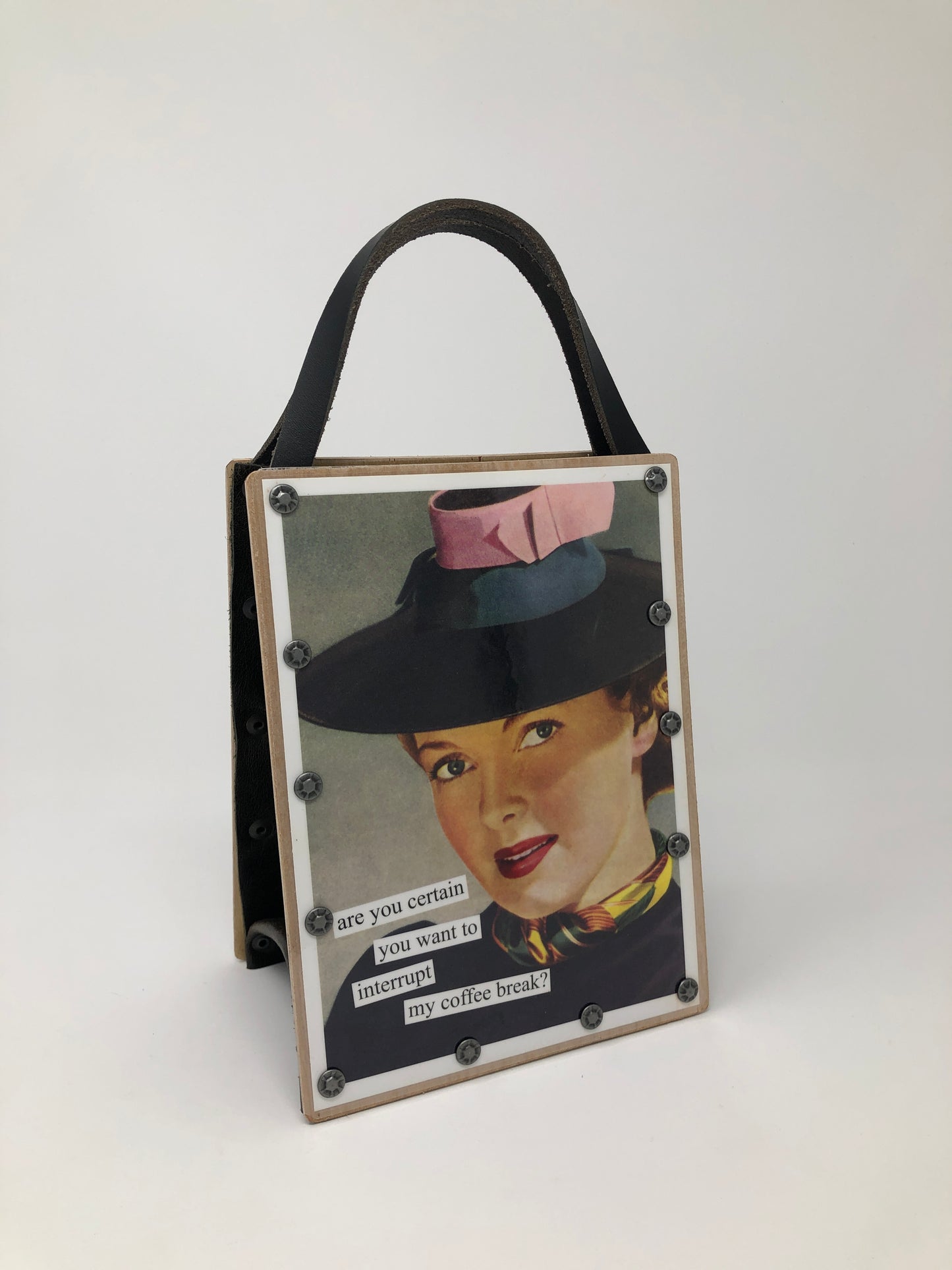 Vintage Modern Woman Handbag - Coffee Break