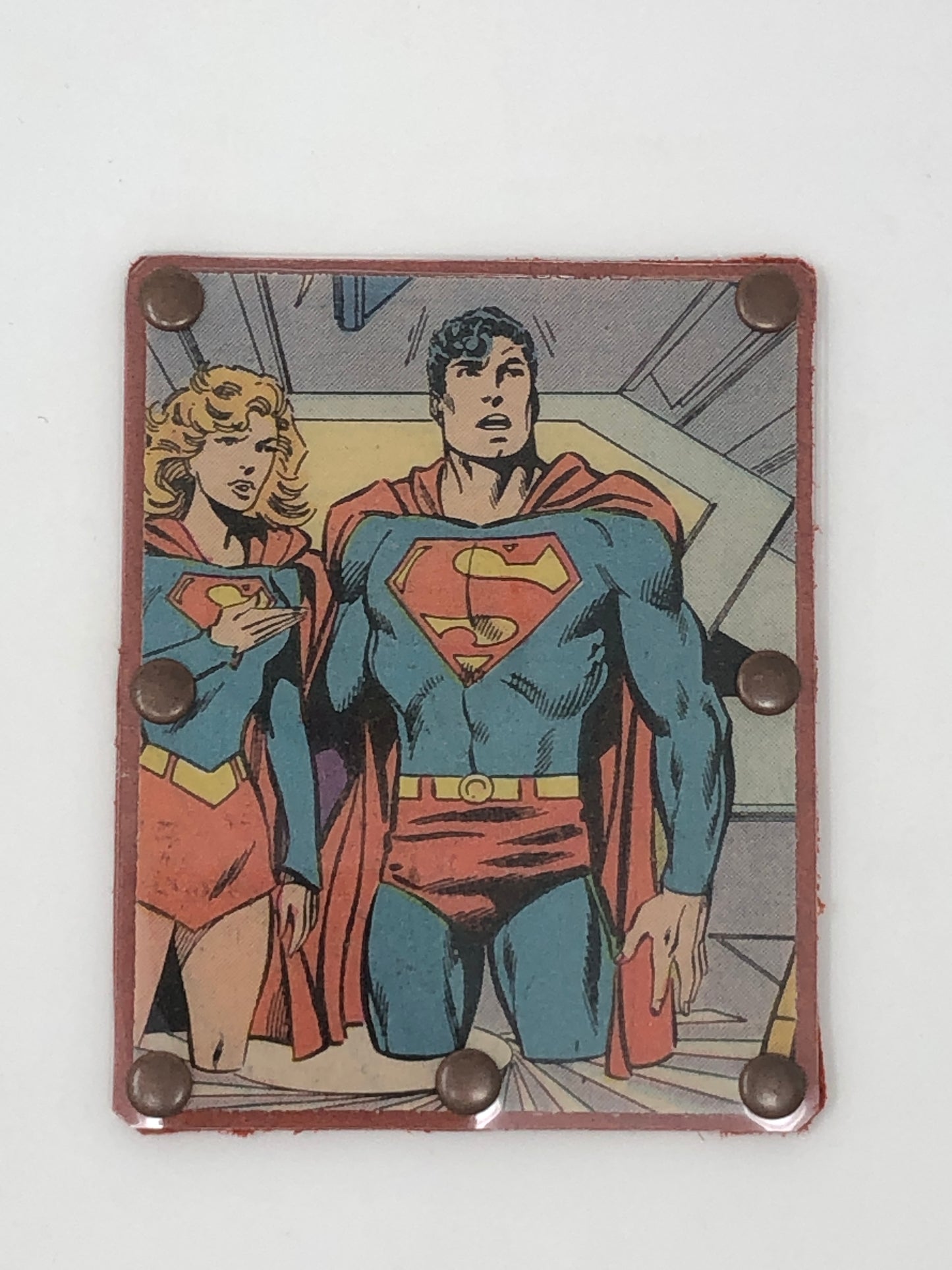 Vintage Comic Book Card Wallet -  Superwoman and Superman