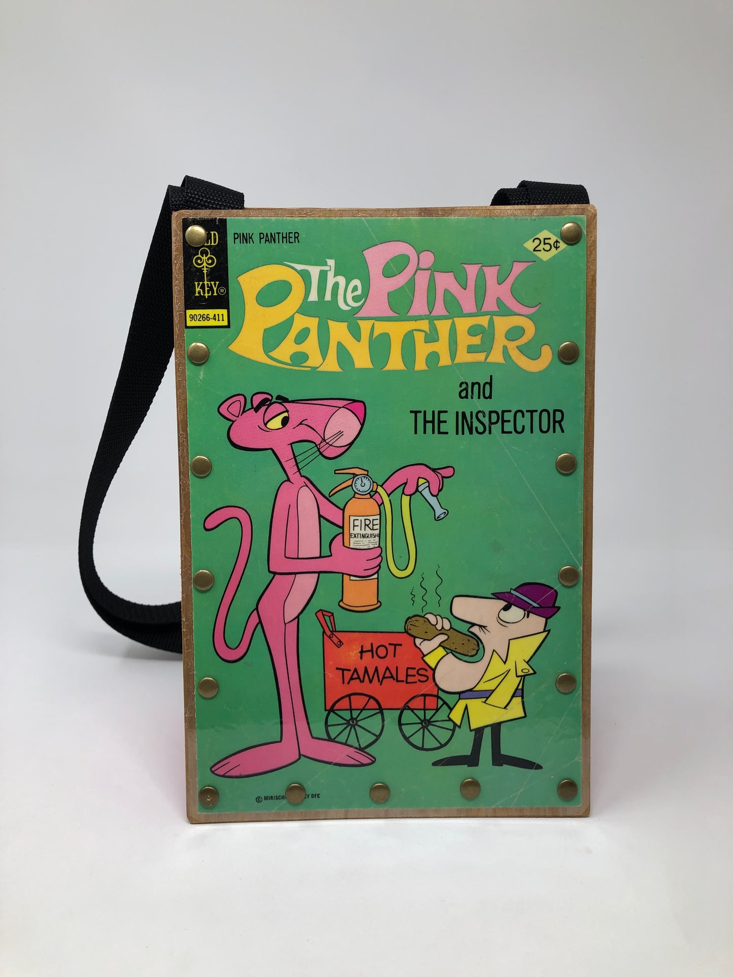 Vintage Handcrafted Gold Key Cartoon Purse - The Pink Panther and The Inspector November 1974