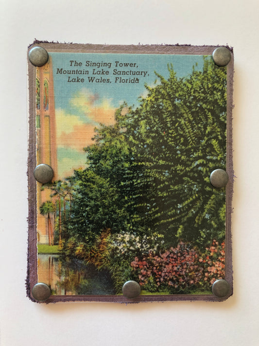 Vintage Graphics Card Wallet -  The Singing Tower in Florida