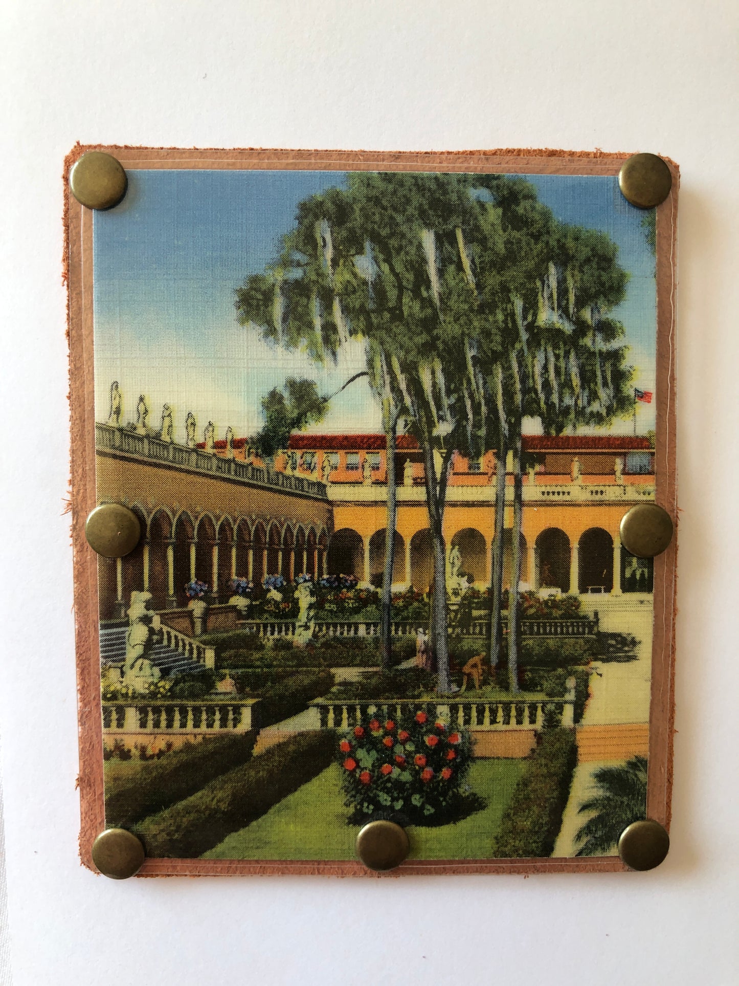 Vintage Graphics Card Wallet -  Ornate Florida Courtyard