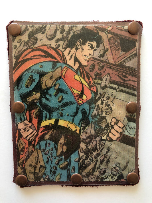 Vintage Comic Book Card Wallet - Superman Rocks