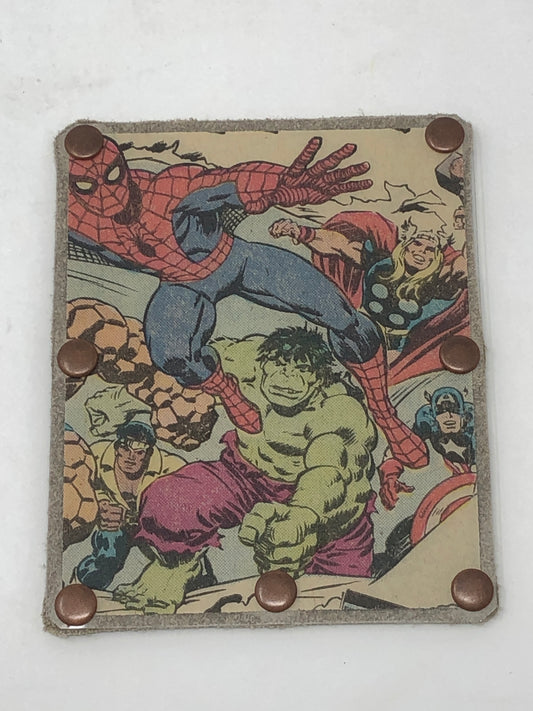 Vintage Comic Book Card Wallet -  Spider-Man and his Super Hero friends