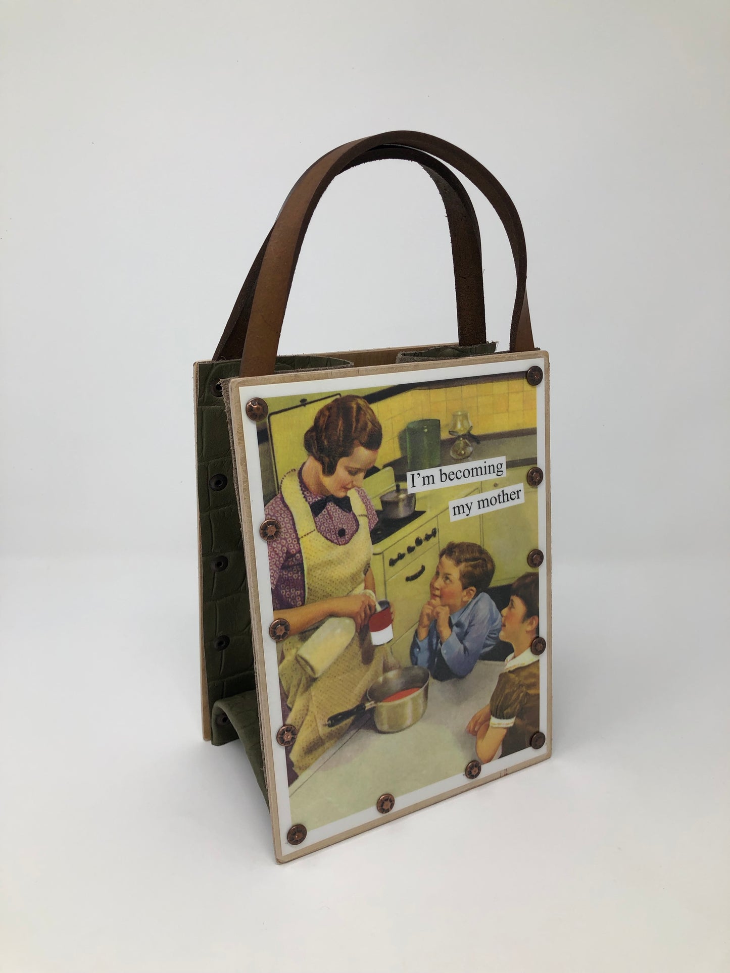 Vintage Modern Woman Handbag - I'm Becoming my Mother