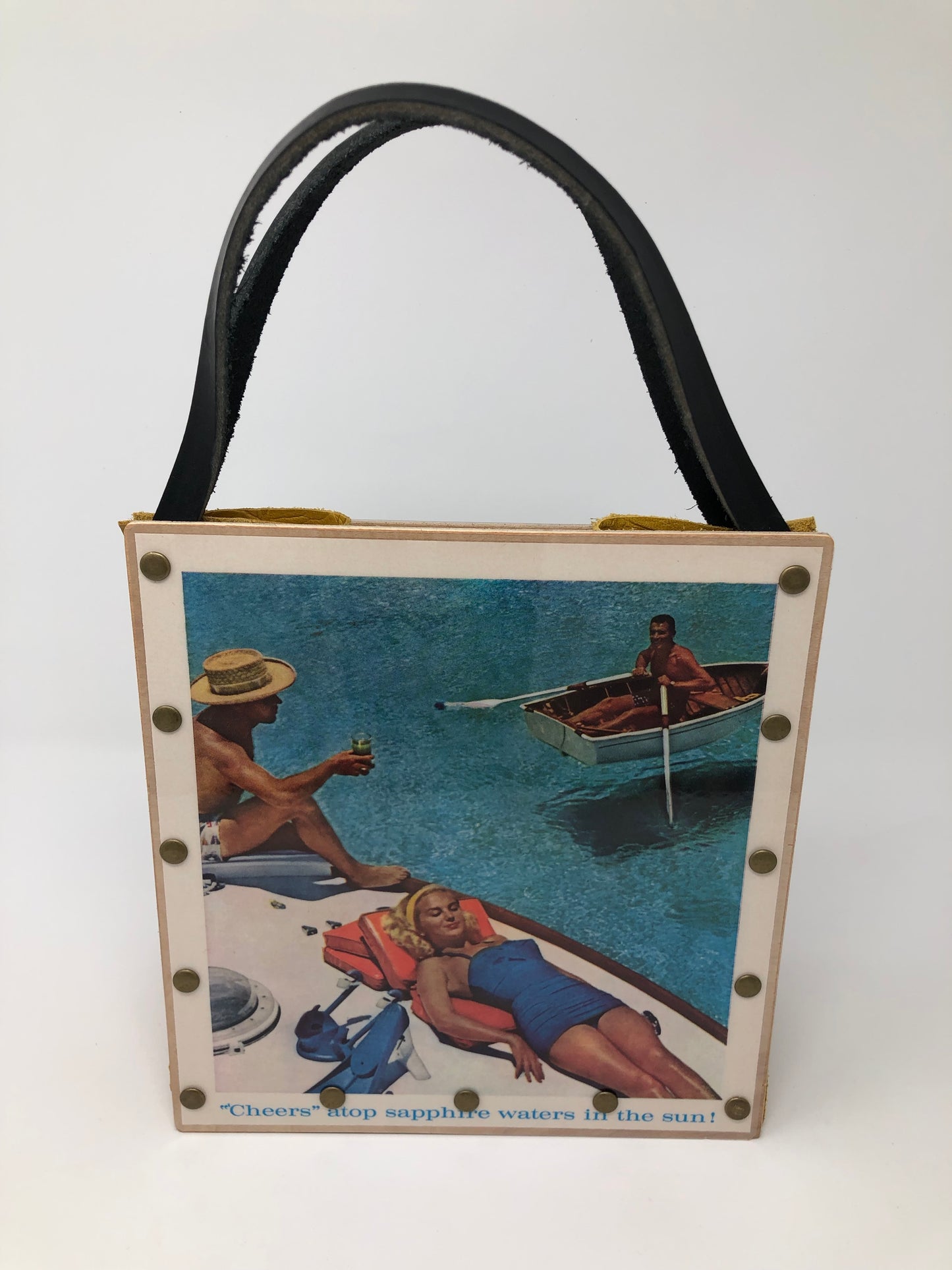 Vintage Graphics Handbag - Bahamas Ad from Sunset 1961